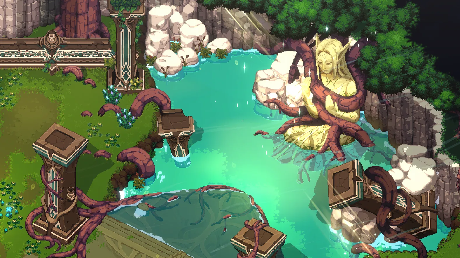 Official Dimraeth artwork showing a character standing in a misted outdoor scene